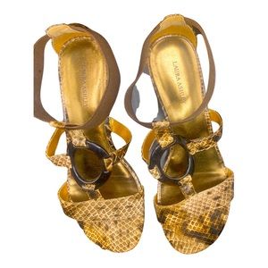 Laura Ashley snake skin print sandal